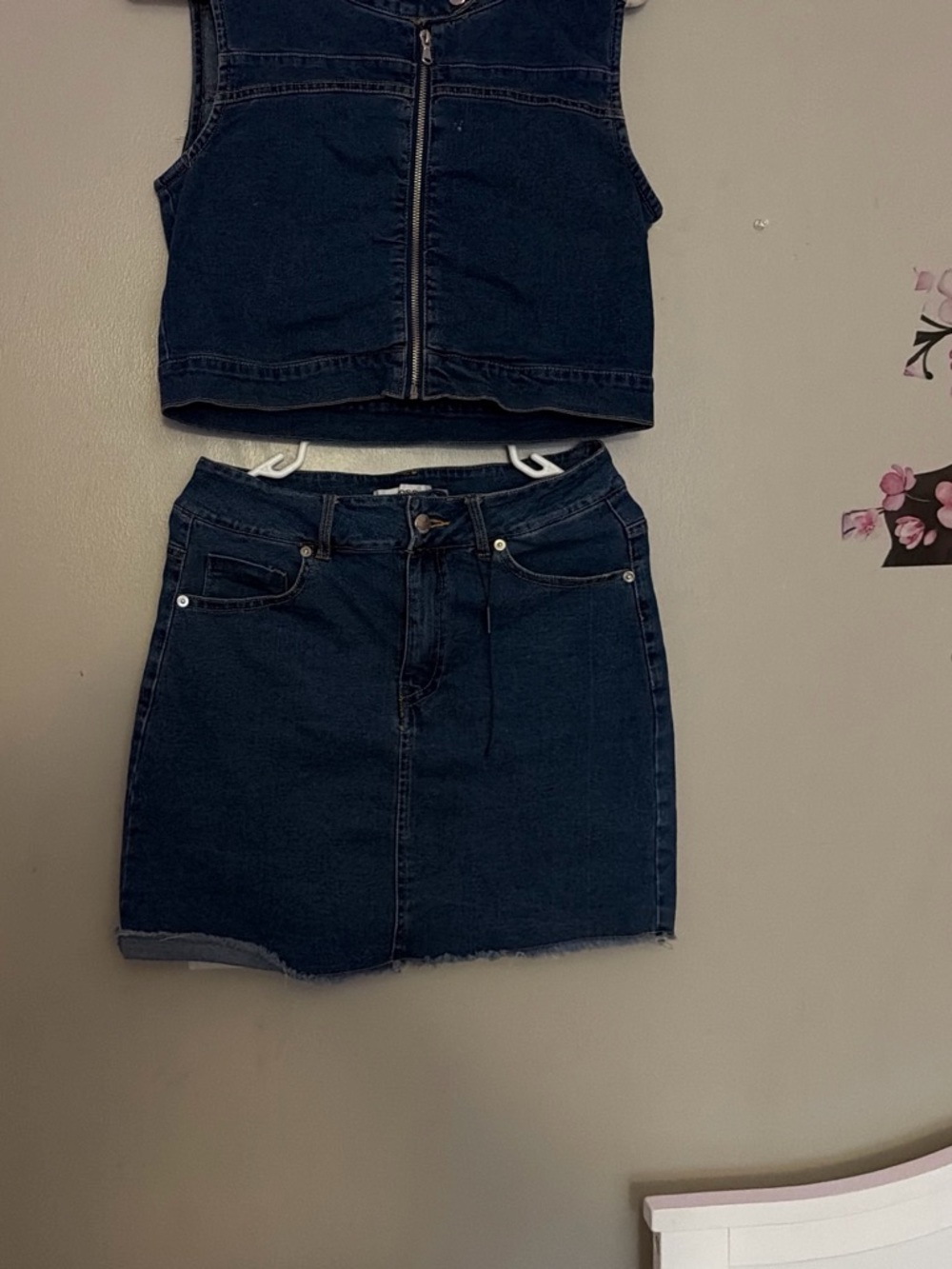 Vigoss Dark Blue Denim Mini Skirt